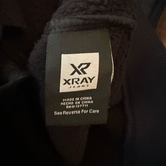 XRay Jeans Men’s Blue/Brown Faux Suede Letterman Jacket Size XL NWT - Picture 9 of 10